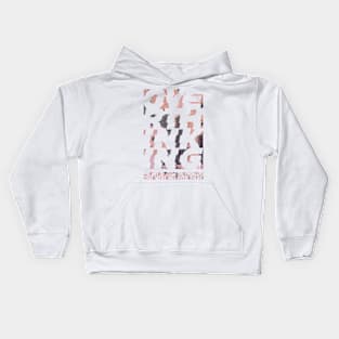 overthinking pink-grey Kids Hoodie